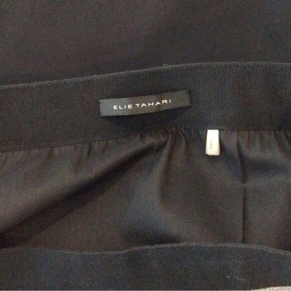 ELIE TAHARI Black Grey A-Line Wool Blend Skirt size 6 - Picture 4 of 4